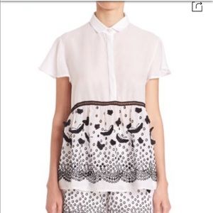 Giamba embroidered butterfly shirt size 42/S